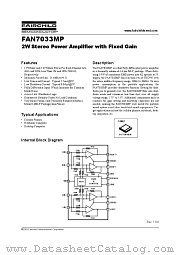 FAN7033MPX datasheet pdf Fairchild Semiconductor
