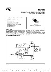 TDA7298V datasheet pdf ST Microelectronics
