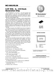 MC100LVEL38DWR2 datasheet pdf ON Semiconductor