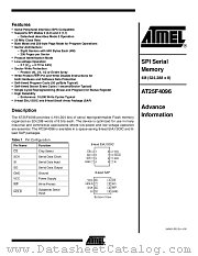 AT25F4096 datasheet pdf Atmel