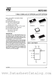 M27C1001-12F1 datasheet pdf ST Microelectronics
