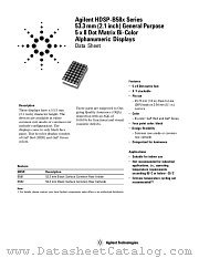 HDSP-B581 datasheet pdf Agilent (Hewlett-Packard)
