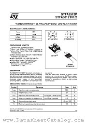 STTA2512 datasheet pdf ST Microelectronics