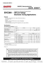SVC381 datasheet pdf SANYO