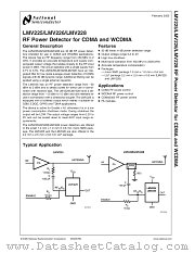 LMV228SDX datasheet pdf National Semiconductor