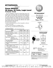 MTP50P03HDL datasheet pdf ON Semiconductor