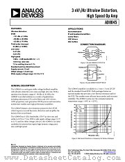 AD8045ARDZ-REEL datasheet pdf Analog Devices