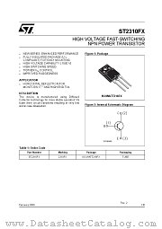 ST2310FX datasheet pdf ST Microelectronics