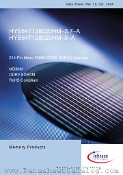 HYS64T128020HM-5-A datasheet pdf Infineon