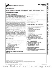 COPGW888XXX/DWF datasheet pdf National Semiconductor