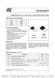 STTA1512 datasheet pdf ST Microelectronics