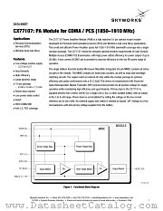 CX77107 datasheet pdf Skyworks Solutions
