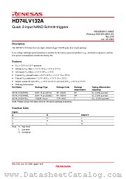 HD74LV132A datasheet pdf Renesas