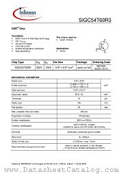 SIGC54T60R3 datasheet pdf Infineon