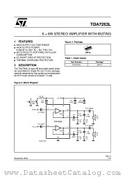TDA7263L datasheet pdf ST Microelectronics