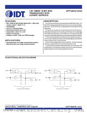 IDT74AUC16245BVI8 datasheet pdf IDT