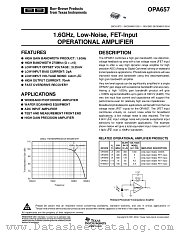 OPA657NB/3K datasheet pdf Texas Instruments
