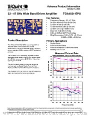 TGA4521-EPU datasheet pdf TriQuint Semiconductor