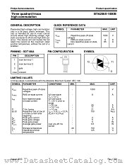 BTA208X-1000B datasheet pdf Philips
