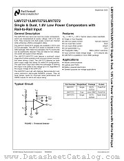 LMV7272TL datasheet pdf National Semiconductor