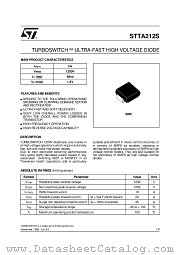 STTA212 datasheet pdf ST Microelectronics