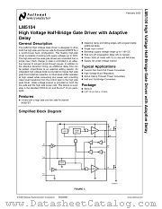 LM5104SD datasheet pdf National Semiconductor