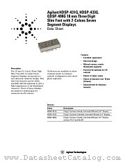 HDSP-431G datasheet pdf Agilent (Hewlett-Packard)