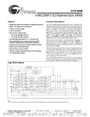 CY7C1364B-166AC datasheet pdf Cypress