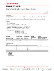 RD74LVC540B datasheet pdf Renesas