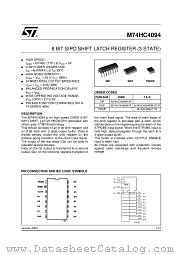 M74HC4094 datasheet pdf ST Microelectronics