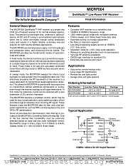 MICRF004 datasheet pdf Micrel Semiconductor