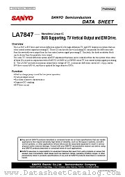 LA7847 datasheet pdf SANYO