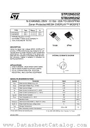 STB22NS25ZT4 datasheet pdf ST Microelectronics