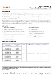 HY57V56820C(L)T-K datasheet pdf Hynix Semiconductor