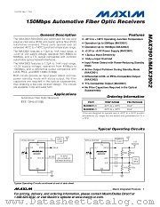 MAX3901 datasheet pdf MAXIM - Dallas Semiconductor