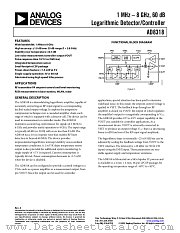 AD8318ACPZ-WP datasheet pdf Analog Devices