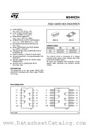 M54HC04 datasheet pdf ST Microelectronics