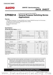 CPH6614 datasheet pdf SANYO