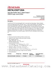 HD74LV2GT125A datasheet pdf Renesas