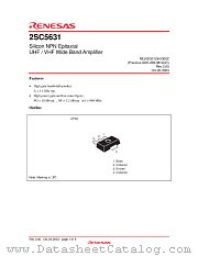 2SC5631 datasheet pdf Renesas