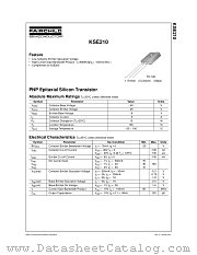 KSE210STU datasheet pdf Fairchild Semiconductor