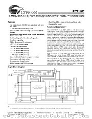 CY7C1353F-100AC datasheet pdf Cypress