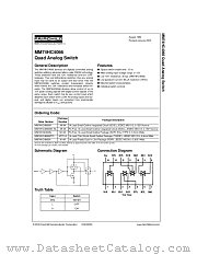 MM74HC4066SJ datasheet pdf Fairchild Semiconductor