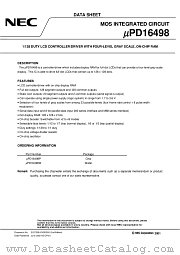 UPD16498 datasheet pdf NEC