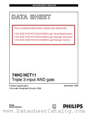 74HCT11PW datasheet pdf Philips