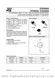 STD20N20 datasheet pdf ST Microelectronics