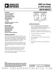ADG701BRM-REEL7 datasheet pdf Analog Devices