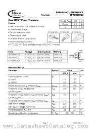 SPI08N50C3 datasheet pdf Infineon