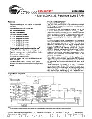 CY7C1347G datasheet pdf Cypress