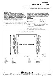 M5M29KB331AVP datasheet pdf Renesas